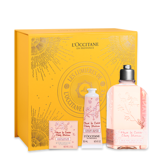 Presente Flor de Cerejeira com Sabonetes e Creme de Mãos,  Presente Flor de Cerejeira com Sabonetes e Creme de Mãos